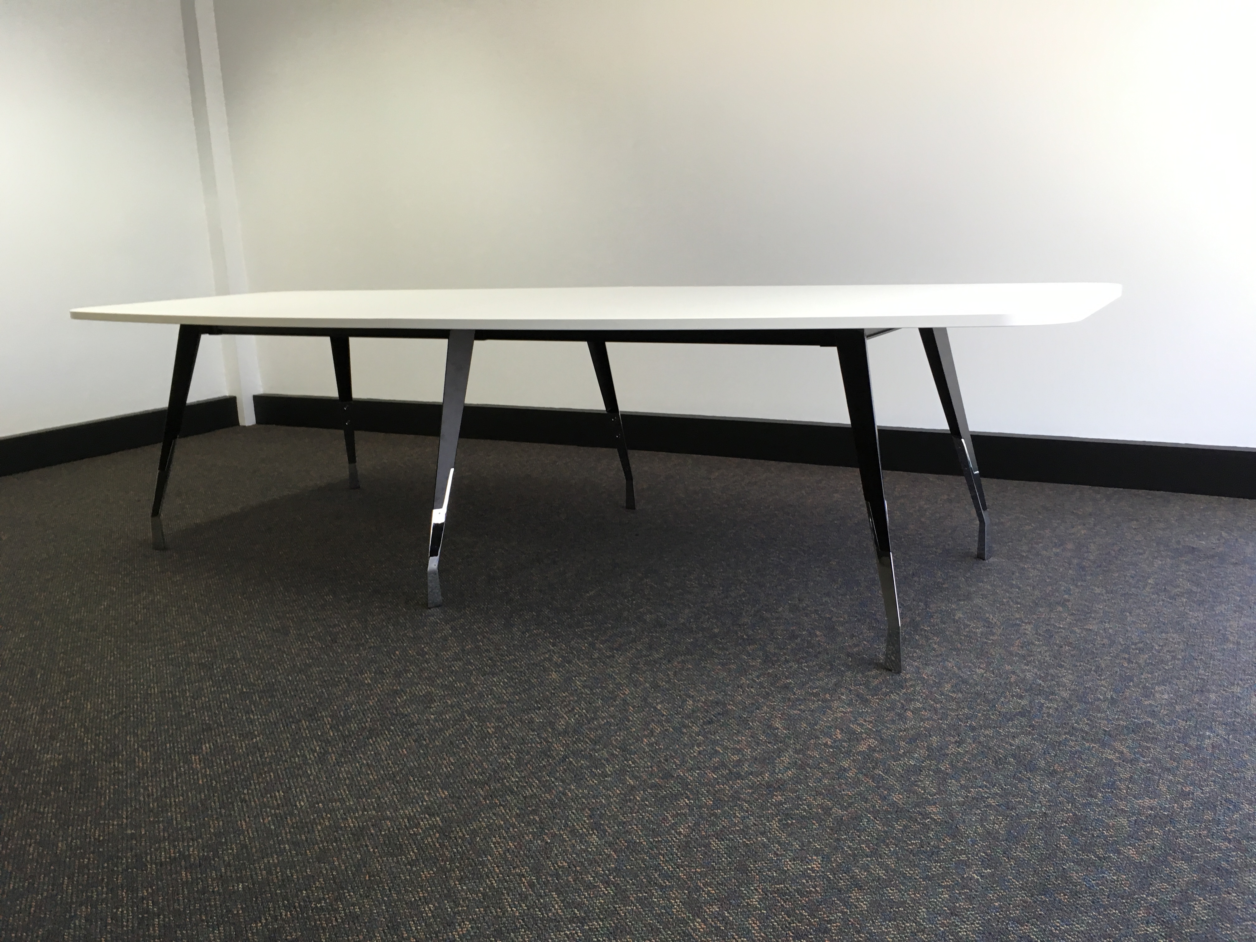 If Hawk Boardroom Table With Chrome Legs